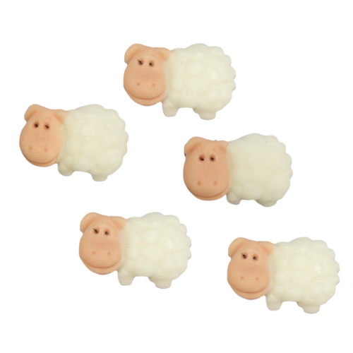 Cukrowe owieczki wielkanocne dekoracja na babeczki wielkanoc święta 5 szt